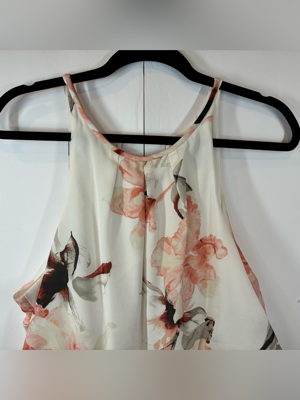White House Black Market Size 16 Floral Sleeveless Blouson Midi Dress - Picture 6 of 7